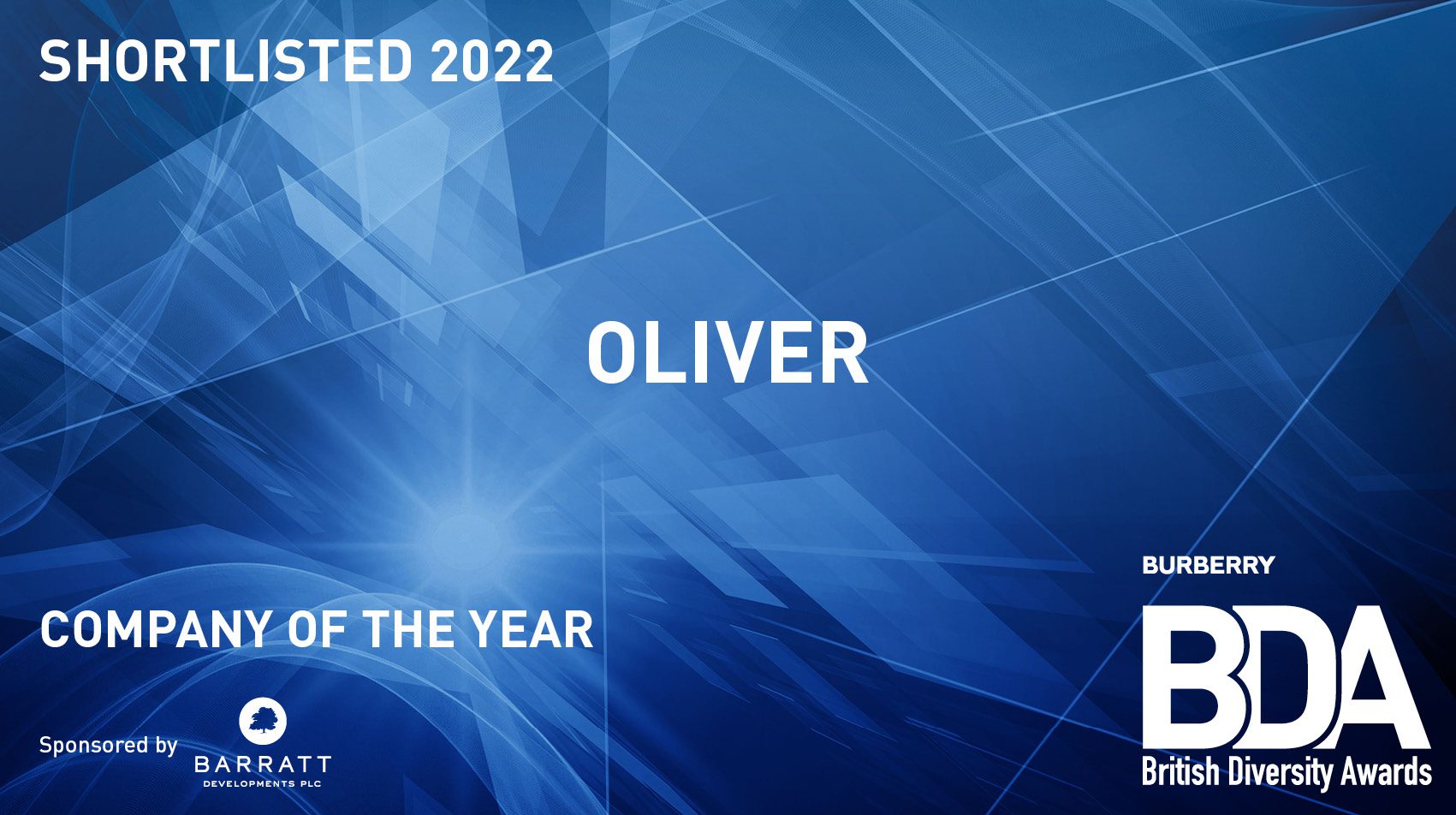 OLIVER secures two finalist places in British Diversity Awards, including ‘Company of the Year’